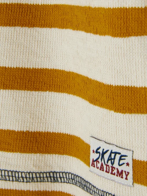 Textured Striped Long Sleeve T-Shirt
