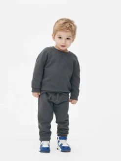 Textured Sweatshirt And Joggers Set