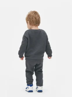 Textured Sweatshirt And Joggers Set