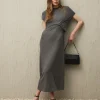 The Edit Jersey Twist Midi Dress