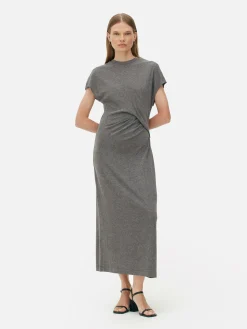 The Edit Jersey Twist Midi Dress