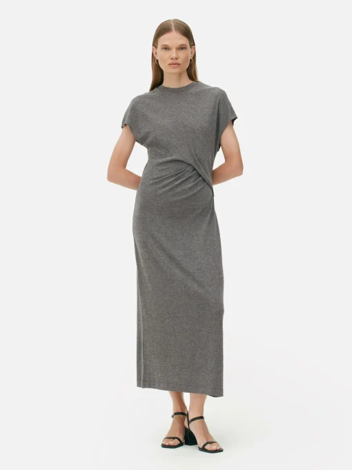 The Edit Jersey Twist Midi Dress