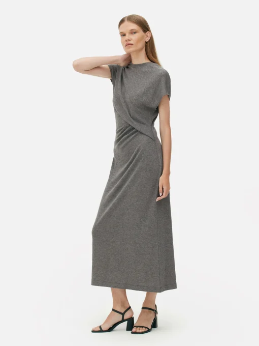 The Edit Jersey Twist Midi Dress