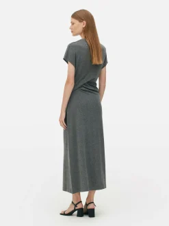 The Edit Jersey Twist Midi Dress