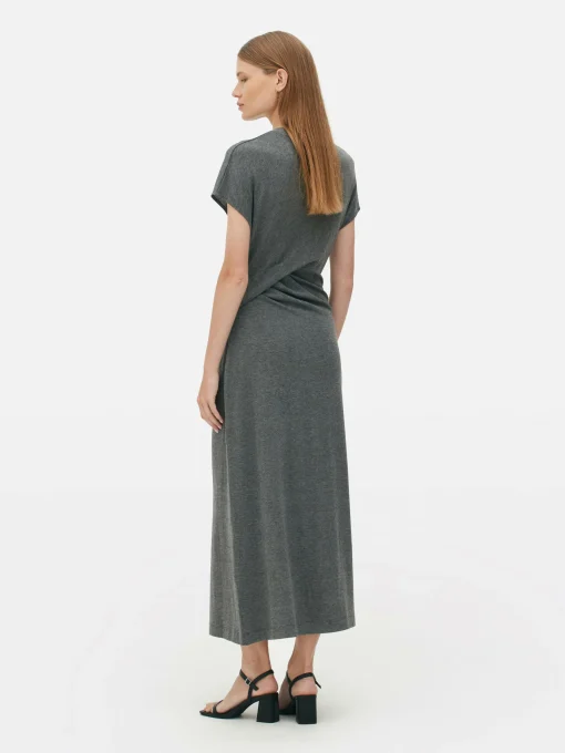 The Edit Jersey Twist Midi Dress