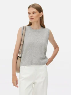 The Edit Ribbed Trim Knitted Vest