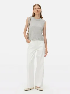 The Edit Ribbed Trim Knitted Vest