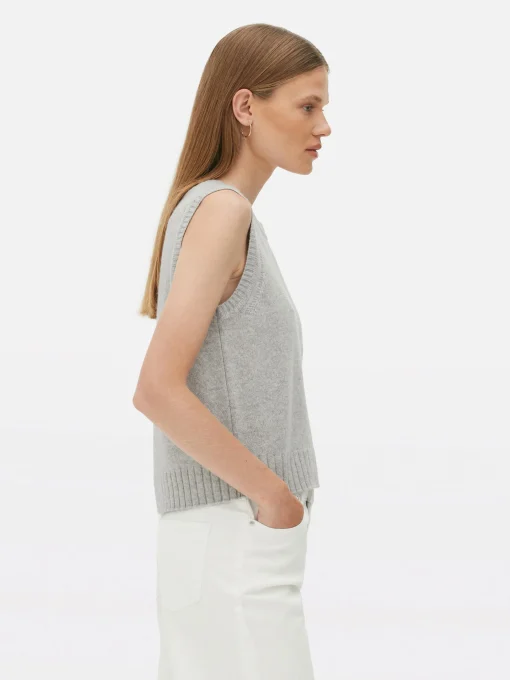 The Edit Ribbed Trim Knitted Vest