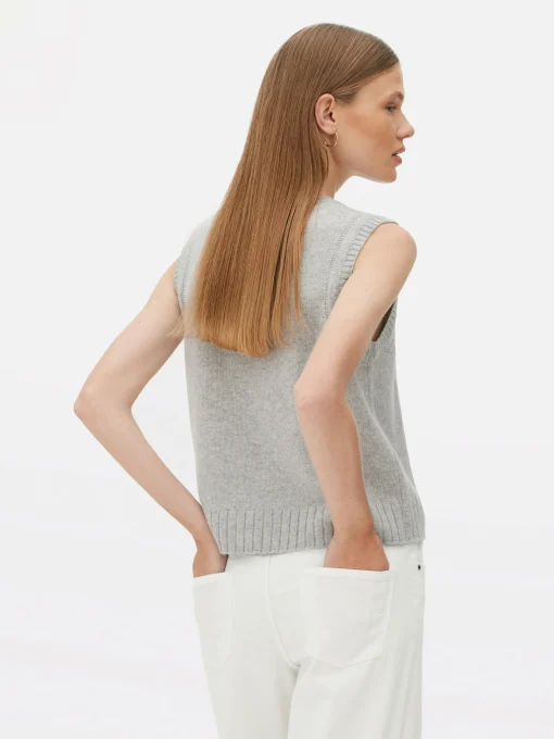 The Edit Ribbed Trim Knitted Vest