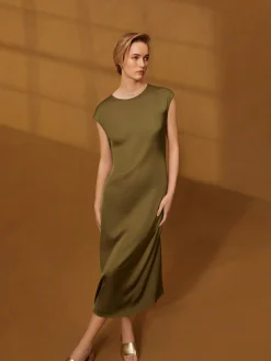 The Edit Satin Midi Dress