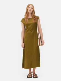 The Edit Satin Midi Dress