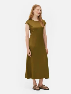 The Edit Satin Midi Dress
