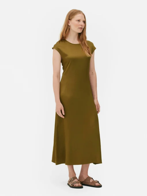 The Edit Satin Midi Dress