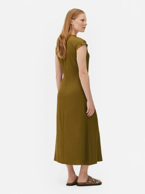 The Edit Satin Midi Dress