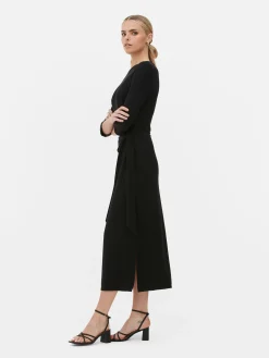 The Edit Side Tie Jersey Dress