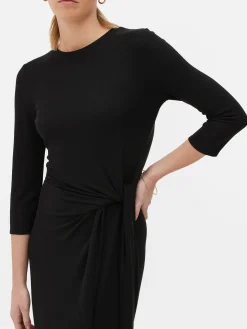 The Edit Side Tie Jersey Dress