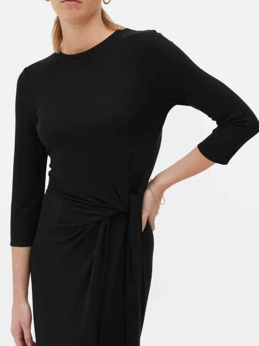 The Edit Side Tie Jersey Dress