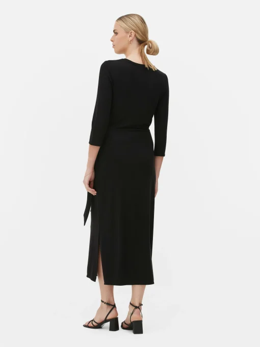 The Edit Side Tie Jersey Dress