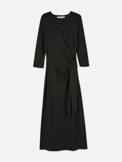 The Edit Side Tie Jersey Dress