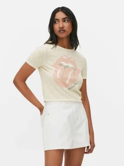 The Rolling Stones Logo Cropped T-Shirt