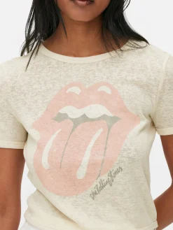 The Rolling Stones Logo Cropped T-Shirt