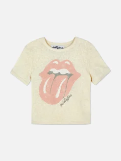 The Rolling Stones Logo Cropped T-Shirt