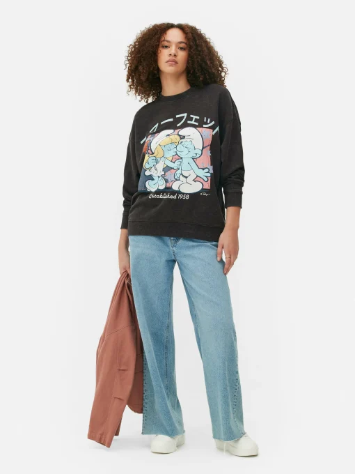 The Smurfs Oversized Graphic Sweatshirt
