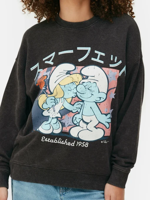 The Smurfs Oversized Graphic Sweatshirt
