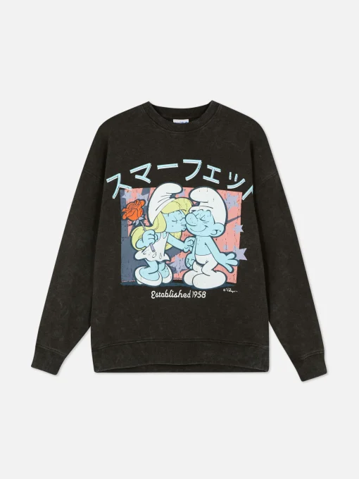 The Smurfs Oversized Graphic Sweatshirt