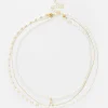 Three Row Initial Necklace