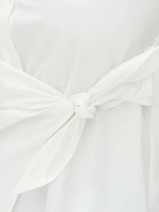 Tie Front Cap Sleeve Shirt
