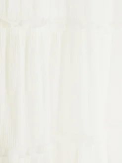 Tiered A-Line Midi Skirt