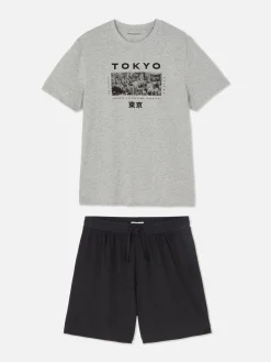 Tokyo T-Shirt And Shorts Pajamas