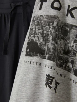 Tokyo T-Shirt And Shorts Pajamas
