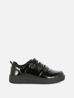 Triple Strap Patent School Sneakers