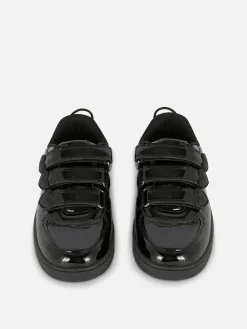 Triple Strap Patent School Sneakers