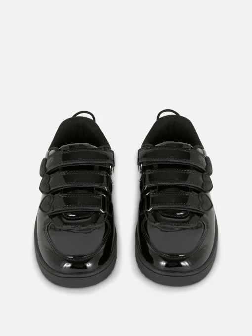 Triple Strap Patent School Sneakers