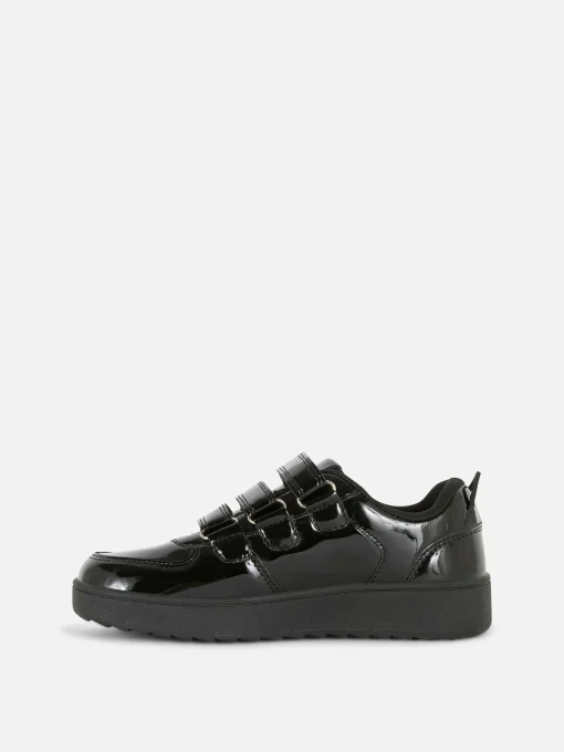 Triple Strap Patent School Sneakers