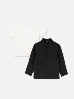 T-Shirt And Long Sleeve Shirt Set