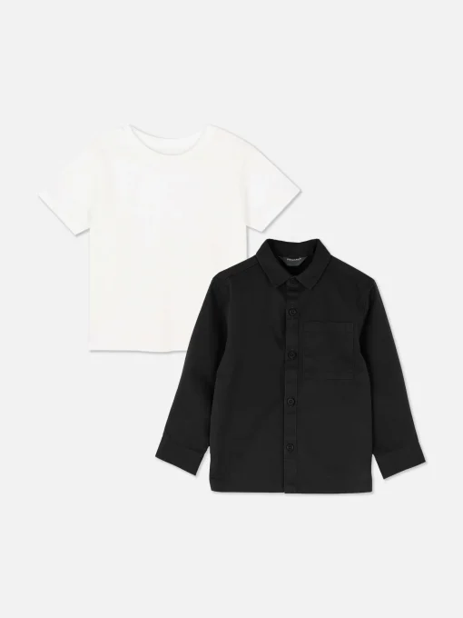 T-Shirt And Long Sleeve Shirt Set