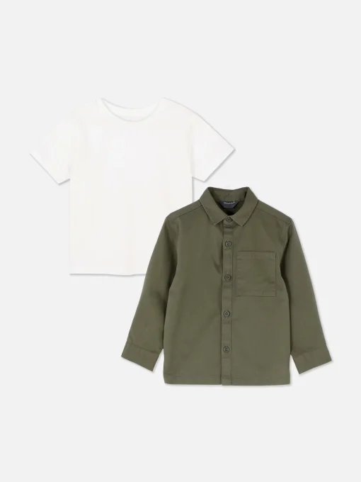 T-Shirt And Long Sleeve Shirt Set