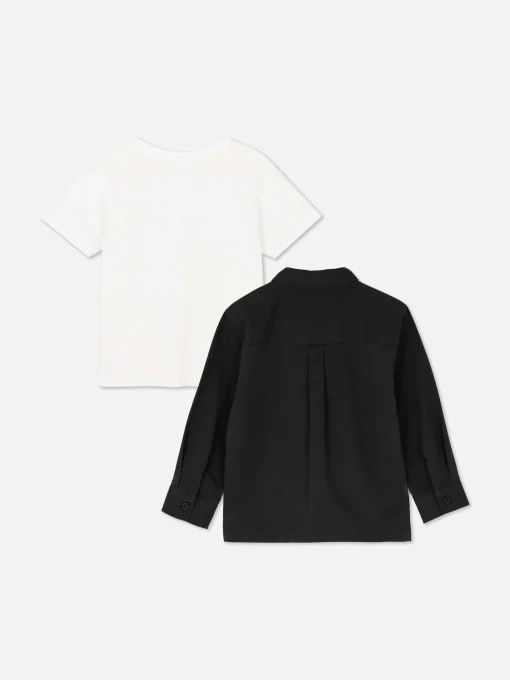 T-Shirt And Long Sleeve Shirt Set