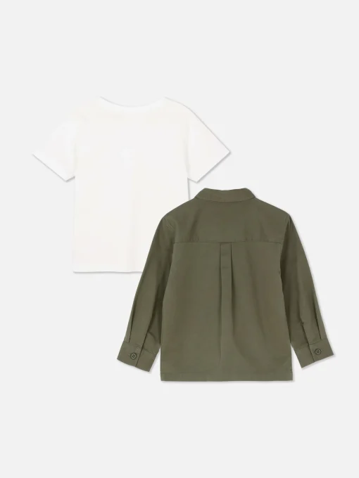 T-Shirt And Long Sleeve Shirt Set