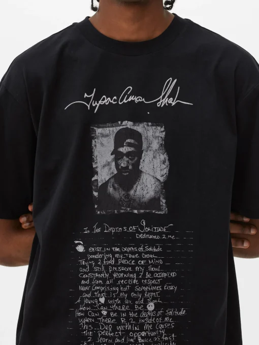 Tupac Script Graphic T-Shirt
