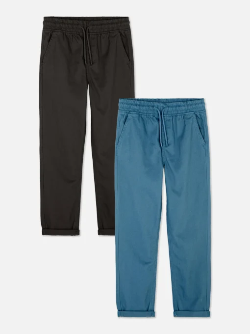 Twill Drawstring Pants