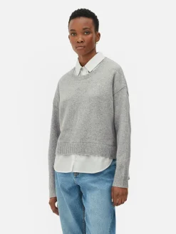 Two-in-One Collared Pullover