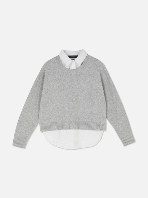 Two-in-One Collared Pullover