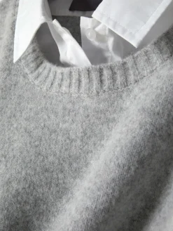 Two-in-One Collared Pullover