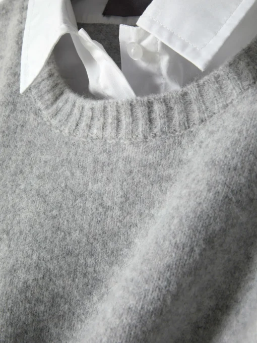 Two-in-One Collared Pullover