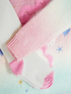Unicorn Sweater Dress And Tights Set